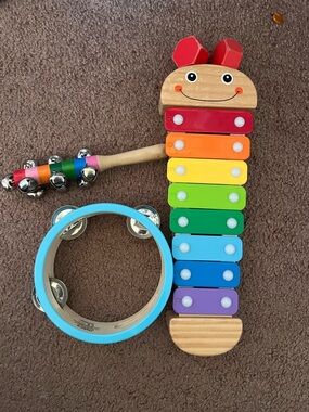 Wooden Rainbow Xylophone for Kids - Colorful Musical Toy